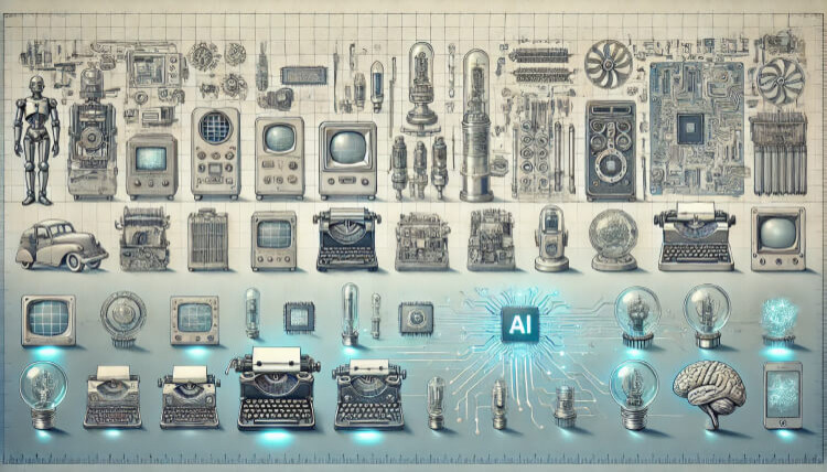 AI timeline visual representing the history of AI through different decades
Milestone moments in the history of AI, including Turing Test and neural networks